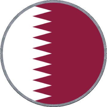 Rond Qatar Asie Drapeaux 