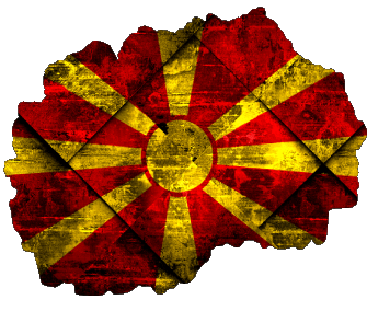 Carta Geografica Macedonia Europa Bandiere 
