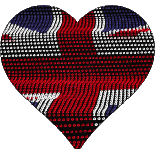 Coeur Royaume Uni Europe Drapeaux 