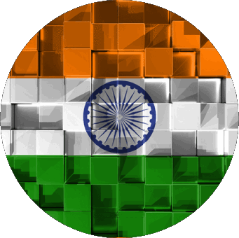 Rond Inde Asie Drapeaux 