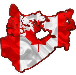 Carte Canada America Bandiere 