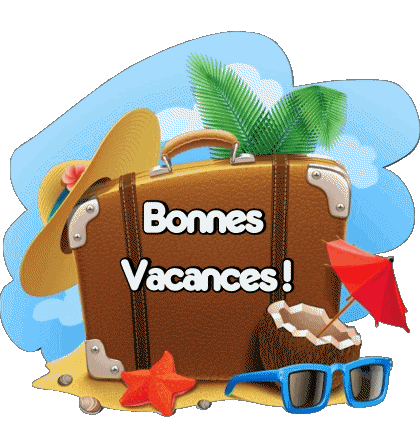 09 Fond Transparent Bonnes Vacances Français Messages 