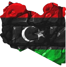 Carta Geografica Libia Africa Bandiere 