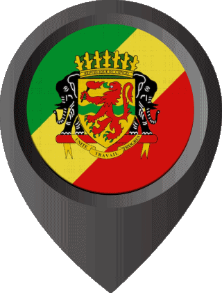 Epingle de Localisation Congo Afrique Drapeaux 