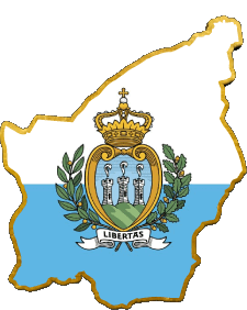 Mapa San Marino Europa Banderas 