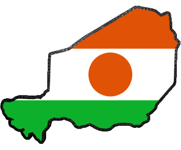 Map Niger Africa Flags 