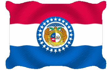 Waving Missouri U.S.A - States America Flags 