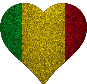 Cuore Mali Africa Bandiere 