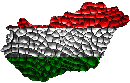 Map Hungary Europe Flags 