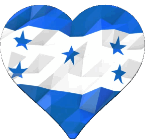 Coeur Honduras Amériques Drapeaux 