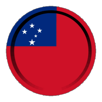 Rund - Ringe Samoa Ozeanien Fahnen 