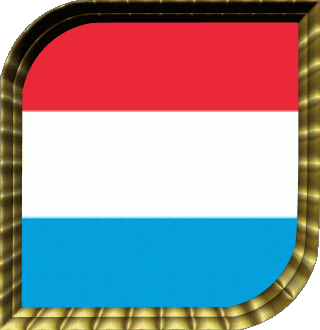 Square Luxembourg Europe Flags 