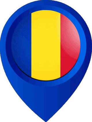 Perno di posizione Romania Europa Bandiere 