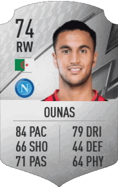 Adam Ounas Argelia F I F A - Jugadores  cartas Vídeo Juegos Multimedia 