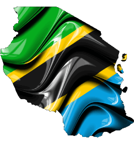 Carte Tanzanie Afrique Drapeaux 