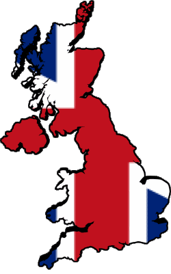 Carta Geografica UK Europa Bandiere 