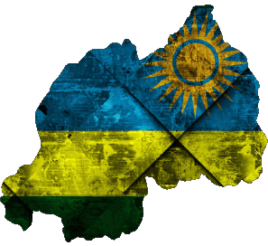Carte Rwanda Afrique Drapeaux 
