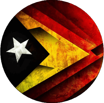 Round East Timor Asia Flags 