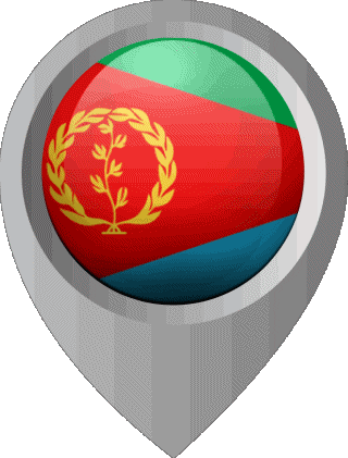Epingle de Localisation Erythrée Afrique Drapeaux 