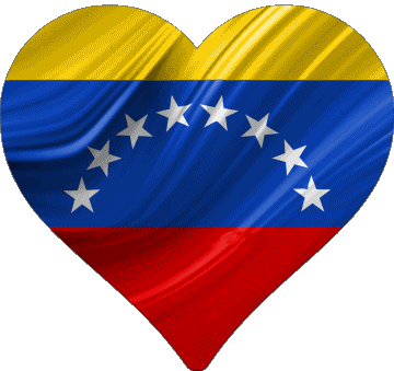 Corazón Venezuela América Banderas 
