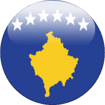 Rond Kosovo Europe Drapeaux 