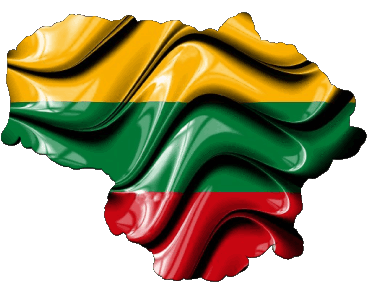 Map Lithuania Europe Flags 