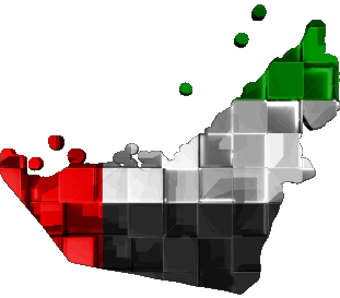 Carta Geografica Emirati Arabi Uniti Asia Bandiere 