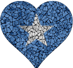 Heart Somalia Africa Flags 