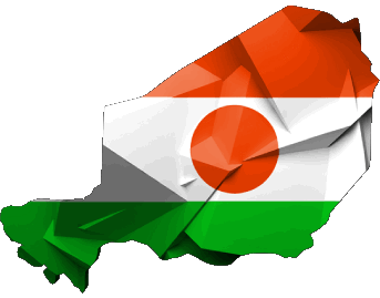Carte Niger Afrique Drapeaux 