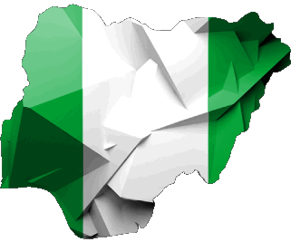 Mapa Nigeria África Banderas 