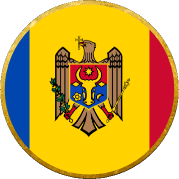 Rond Moldavie Europe Drapeaux 