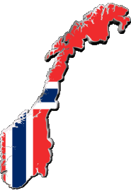 Carta Geografica Norvegia Europa Bandiere 