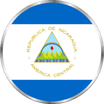 Round Nicaragua America Flags 