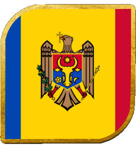 Quadrato Moldova Europa Bandiere 