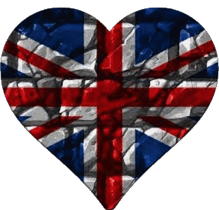 Coeur Royaume Uni Europe Drapeaux 