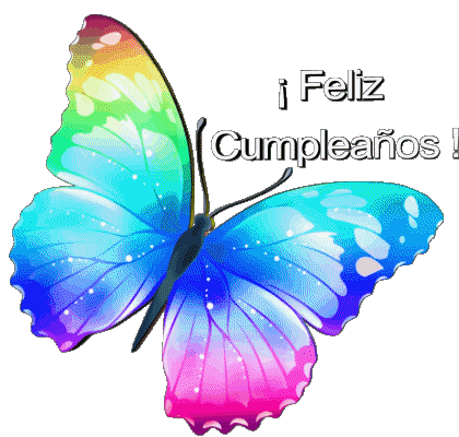 005 Sfondo trasparente Mariposas Feliz Cumpleaños Spagnolo Messagi 