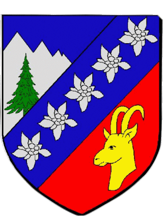 Blazon-Blazon CHAMONIX MONT BLANC 74 Departments - Cities France Flags 