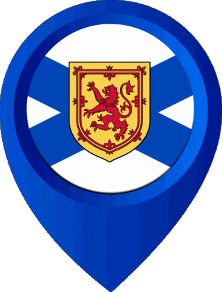 Marcador de ubicación Escocia Europa Banderas 