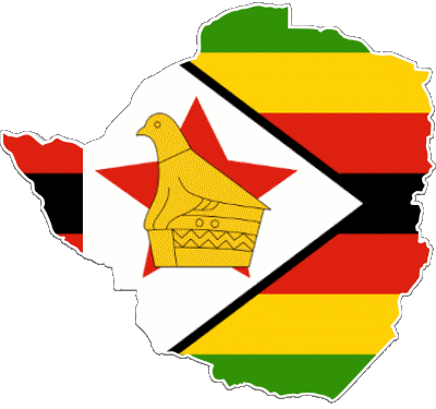 carte Zimbabwe Afrique Drapeaux 