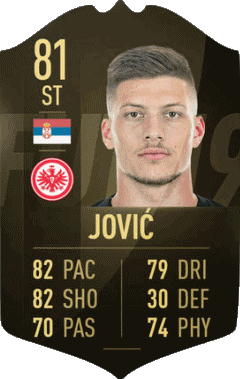 Luka Jovic Serbia F I F A - Giocatori carte Videogiochi Multimedia 