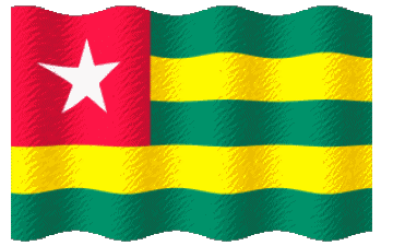 Waving Togo Africa Flags 