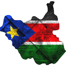 Mapa Sudán del Sur África Banderas 