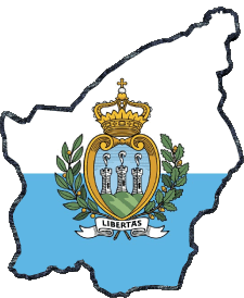 Carte Saint Marin Europe Drapeaux 