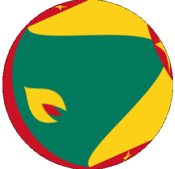 Sphere - Cube Grenade iles Amériques Drapeaux 