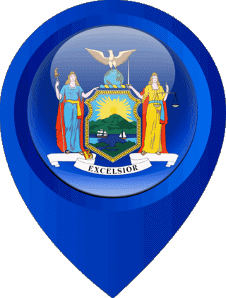 Epingle de Localisation New York U.S.A - Etats Amériques Drapeaux 