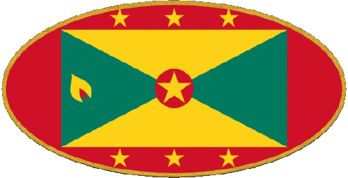 Ovale 01 Isole Grenada America Bandiere 