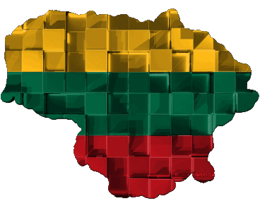 Carte Lituanie Europe Drapeaux 