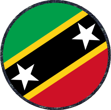 Tondo Saint Kitts e Nevis America Bandiere 