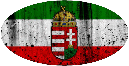 Ovale Hongrie Europe Drapeaux 