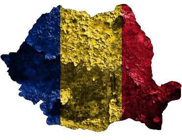 Mapa Rumania Europa Banderas 